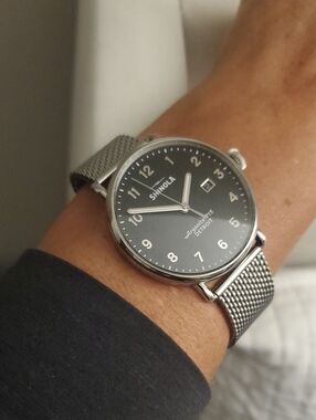 Shinola Gray Dial Mesh Bracelet Watch